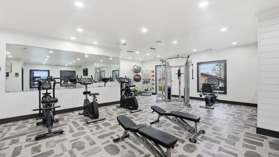 a room with a lot of furniture in it